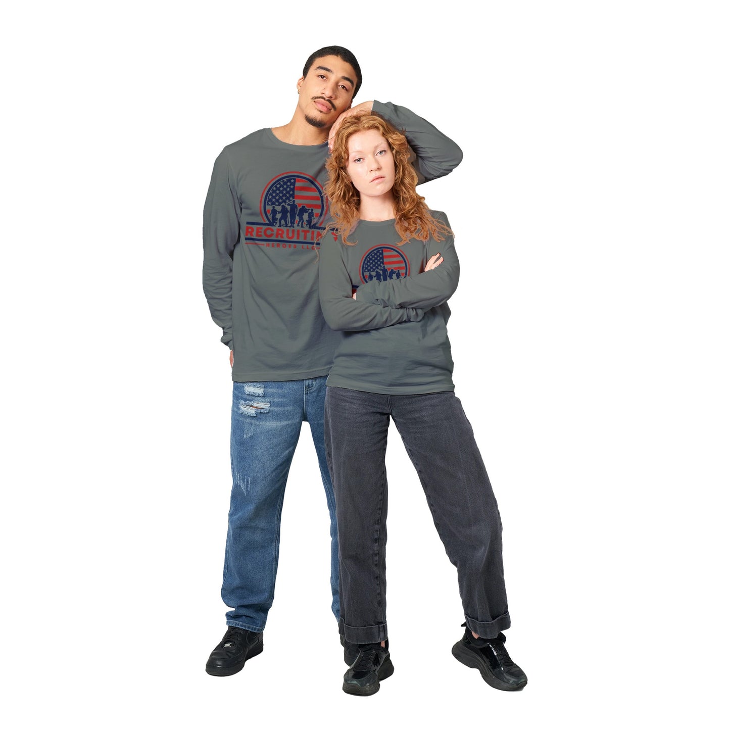 Recruiting Heroes Long Sleeve Shirt - Helping America's Veterans and First Responders