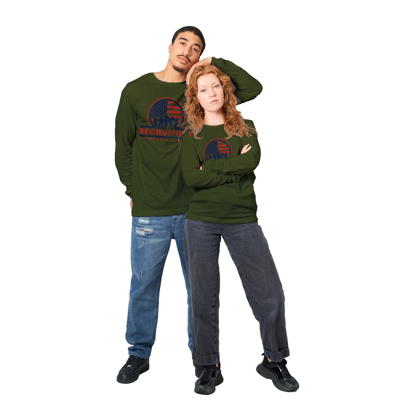 Recruiting Heroes Long Sleeve Shirt - Helping America's Veterans and First Responders