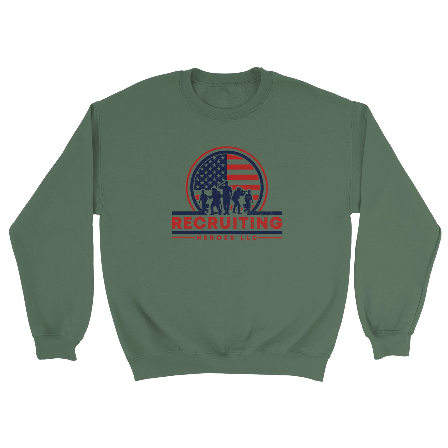 Recruiting Heroes Crewneck Sweatshirt - Supporting America's Veterans and First Responders