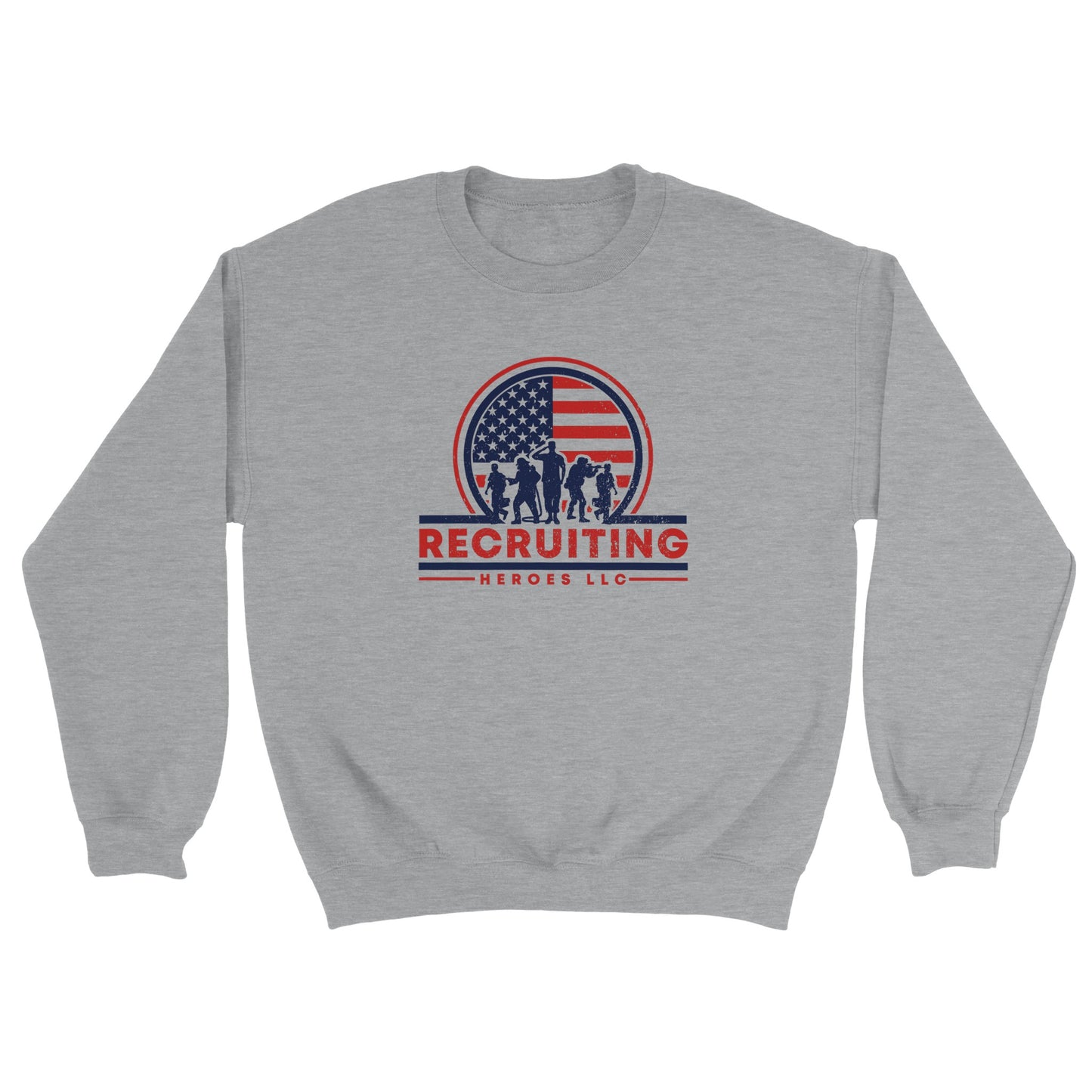 Recruiting Heroes Crewneck Sweatshirt - Supporting America's Veterans and First Responders